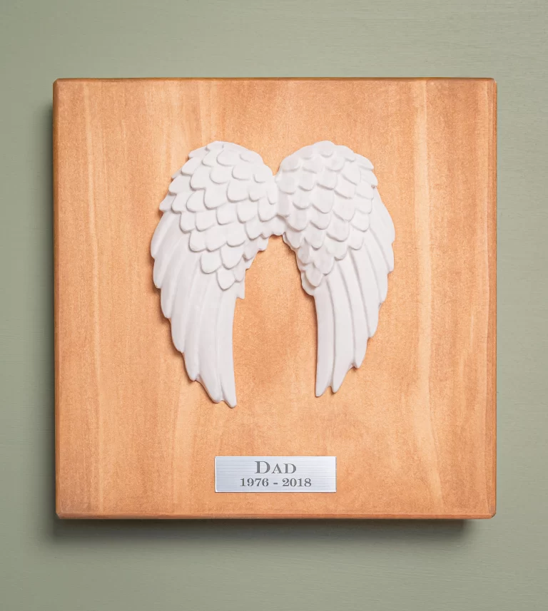 A handcrafted memorial ornament